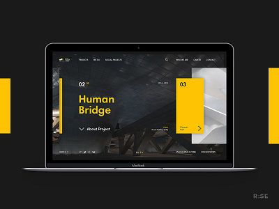 EVS black gallery minimal promo ui web website yellow