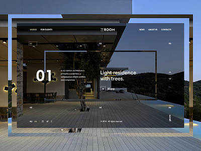 The Room / Works architect designer promo slider ui ux web website