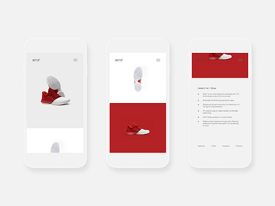 KPTL blur clear iphone minimal mobile promo red site ui ux web white