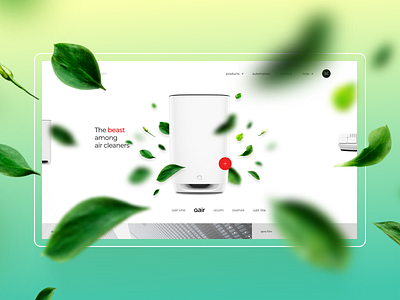 Aeris arise clean cleaner gradient interface minimalistic parallax ui ux web