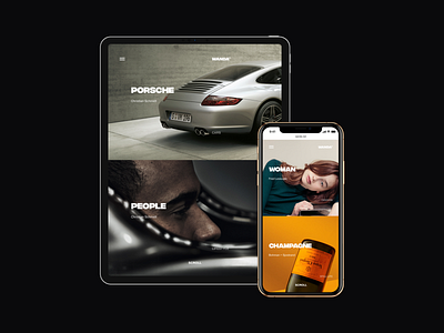 WANDA® brand branding design identity interface iphone logo main minimal promo site ui ux web website