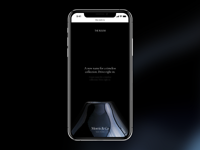 The Room brand design interface iphone main minimal mobile promo ui ux web website