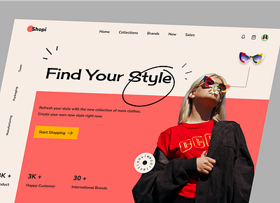 Fashion Store Landing Page landing landing page product design ui ux web website