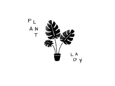 I Am What I Am big leaf illustration leaf plant plant lady sketch