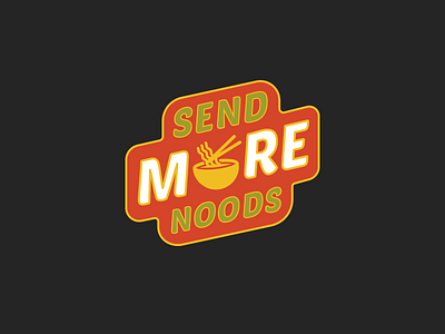 Send More Noods asian japan noodles pin ramen type vintage