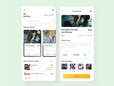 Fitness App Mobile Design