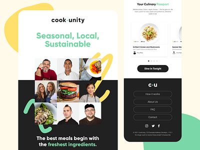 Email Newsletter Design for Cook Unity cook unity design email design email marketing email newsletter email newsletter design graphic design klaviyo mobile design newsletter design ui web design