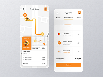 Food Delivery App Concept delivery app design inspiration fast food food food app food application food delivery app ios mobile mobile app ui ui design