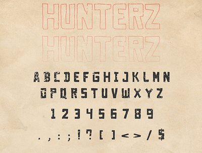 Hunterz Free Font font fonts games online games