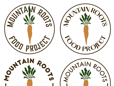 Mountain Roots Logo Study branding carrot colorado food growing logo logo design logotype mountain nonprofit organization project roots typographic typography vector