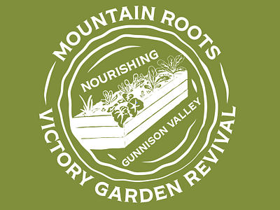 Victory Garden Revival colorado farming food garden gardener gardens growing gunnison illustration kale mountain nourish project revival roots squash valley vegetables veggies victory