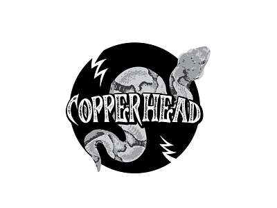 Copperhead band band logo black and white bolt branding bw copper copperhead electric icon lightning music poisionous snake