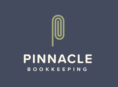 Pinnacle Bookkeeping Logo account accountant accounting bookeeping branding colorado gunnison logo office paperclip pinnacle supplies vector