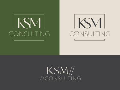 KSM Consulting Logos branding consulting design elegant green healthcare illustration logo simple type typography vector