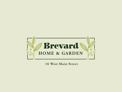 Brevard Home & Garden Branding Idea blocky branding brevard design elegant garden home illustration logo north carolina plant typography