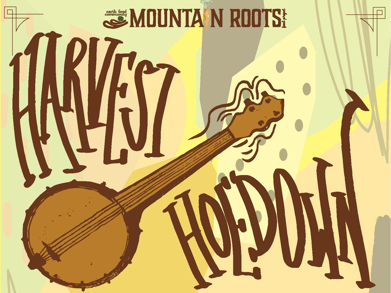 Harvest Hoedown for Mountain Roots Food Project by Studio on