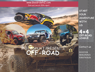 mockup for moto-sport jeep rally indesign photoshop