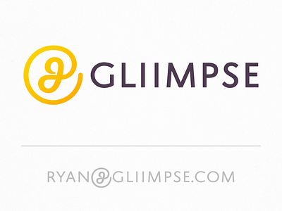 Gliimpse action brand gold identity logo loop script verb