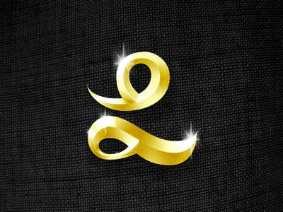 Fashionista gold logo shiny