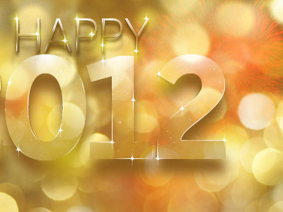 2012 2012 gold new numbers sparkle year