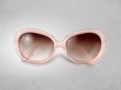 Retro Sunglasses clear eye peach plastic retro shiny sunglasses tacky wear