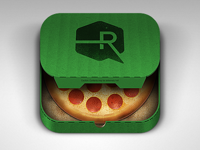 Pizza App iOS Icon app apple box cheese crust ios ipad iphone pepperoni pizza soggy