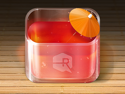 Fruit Punch iOS App Icon app apple fruit glass ipad iphone ipod punch touch umbrella