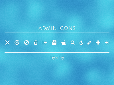 Admin Icons 16px admin console icons simple