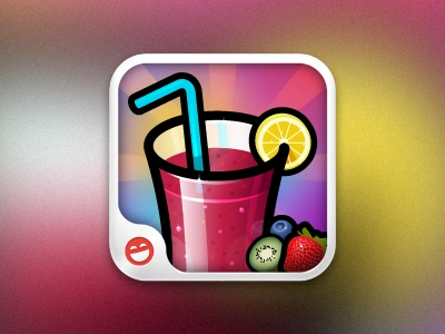 Smoothie Maker app blueberry cartoon cup fruit icon ios kiwi lemon smoothie strawberry vector