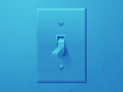 Light Switch blue light off on switch texture toggle