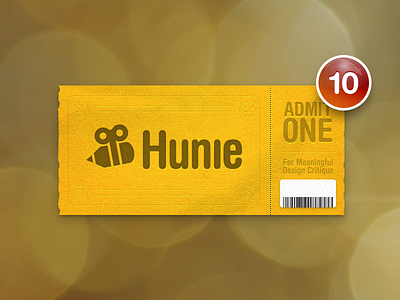 Hunie Invitations Available badge bee fabric felt golden hunie invitation recruiting ticket