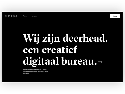 Sneak preview Deerhead website 🦌 design illustration typography ui ux web
