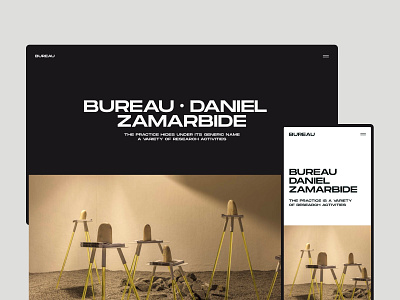 Bureau - Website NO.2 architecture black branding clean flat grid interrior layout minimal photography typography ui ux visual design web website white