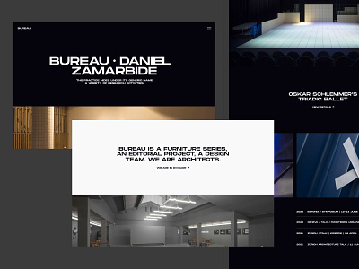 Bureau - Website NO.3 2020 architecture black branding clean design flat grid interrior layout minimal photography typography ui ux visual design web website white
