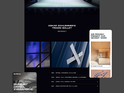 Bureau - Website NO.4 2020 architecture black branding clean design flat grid interrior layout minimal photography typography ui ux visual design web website white