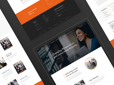 AArete - Consulting Firm Website black clean creative design layout orange portfolio ui web website