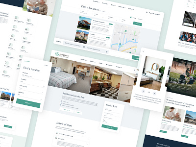 Symphony - Post-Acute Care Website NO.2 branding care clean creative design flat green grid layout medicine pattern portfolio senior typography ui web website