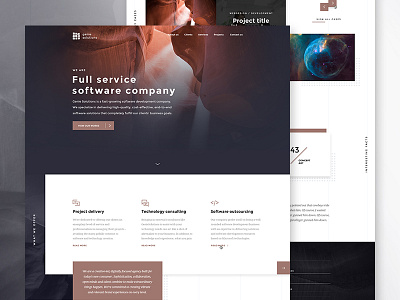 Software company homepage