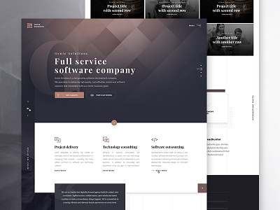 Software company homepage 2017 dark design flat ui web webdesign webpage website