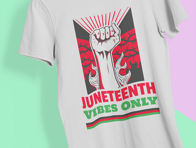juneteenth vibe only branding design funny illustration juneteenth t shirt
