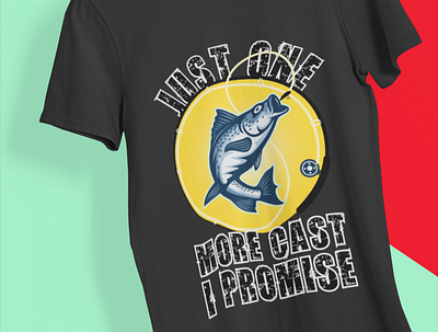 Just One More Cast Fishing T-shirt branding design fishing t shirt funny illustration t shirt vector