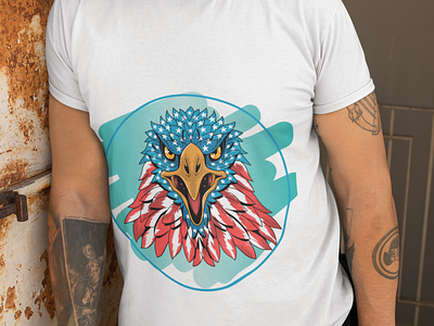 Patriotic USA Eagle Of Freedom 4th july 4th of july animation branding eagle and flag eagle of freedom graphic design logo patriotic usa