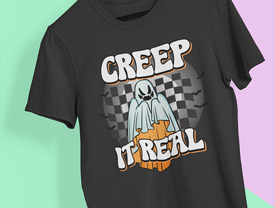 Halloween T-shirt Creep It Real design funny halloween illustration t shirt vector