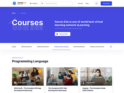 Naruto Edu Course Platform by Sans Design for Sans Brothers on Dribbble