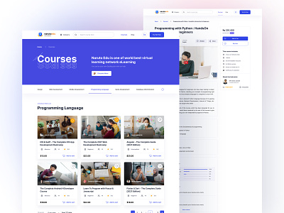 Naruto Edu Course Platform blue campus clean conference course detail course detail page education elearning homepage landing page lms programming purple ui website