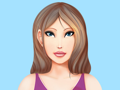 Illustration for Cosmetic Website beauty cosmetic cute girl illustration illustrator long hair photoshop