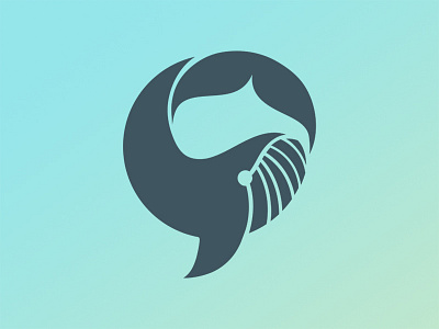 GeniusWhale bubble communication fish logo logo design mammal sea whale