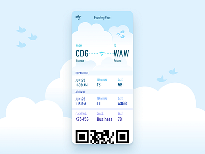 Daily UI 24 — Boarding Pass