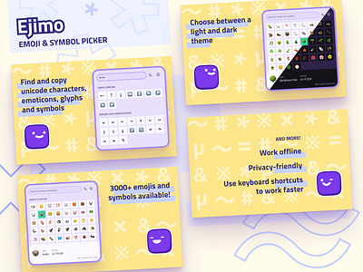 Ejimo – Emoji and symbol picker app character desktop emoji illustration macos picker symbol ui windows