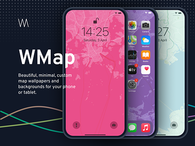 WMap – Map wallpapers & backgrounds android app background map minimal mobile ui wallpaper